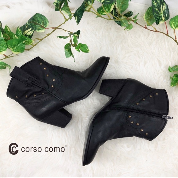 Corso Como Shoes - Corso Como Adona studded leather ankle booties 10